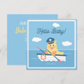 Duck Baby shower Invitation Aankondiging (Voorkant / Achterkant)