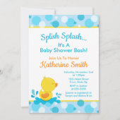 Duck Baby shower Invitation Baby Duck Boy Kaart (Voorkant)