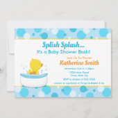 Duck Baby shower Invitation Baby Duck Boy Kaart (Voorkant)