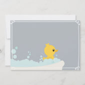 Duck Baby shower Invitation Kaart (Achterkant)