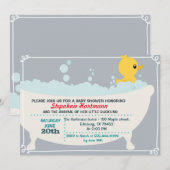 Duck Baby shower Invitation Kaart (Voorkant / Achterkant)