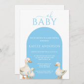 Duck Baby shower Kaart (Voorkant / Achterkant)