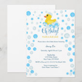 Duck Baby shower Kaart (Voorkant / Achterkant)