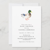 Duck Baby shower Minimalistische eenvoudige Waterv Kaart (Voorkant)