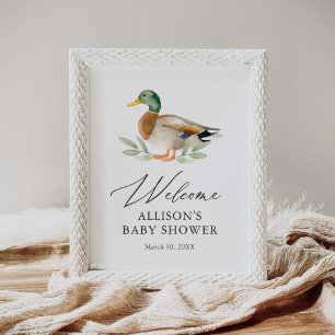 Duck Baby shower Welkomstbord Poster