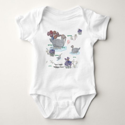 Duck Balloons Nursery Theme Babykleding Romper (Voorkant)