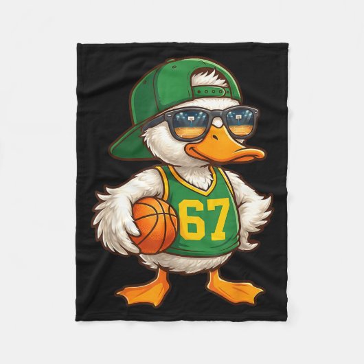 Duck Basketball 67 Gen Alpha Slang Srts Men Boys K Fleece Deken (Voorkant)