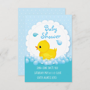 Duck Bath-time Baby Shower Invitations Kaart