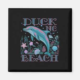 Duck Beach Nc Dolfijnliefhebber Kleurrijke Strand Magneet