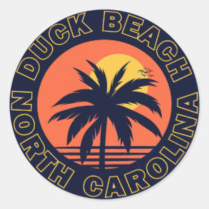 Duck Beach, North Carolina Ronde Sticker