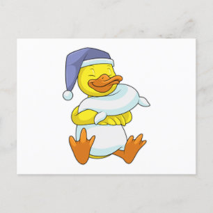 Duck bij Sleeping met Nightcap Briefkaart
