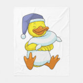 Duck bij Sleeping met Nightcap Fleece Deken (Voorkant)