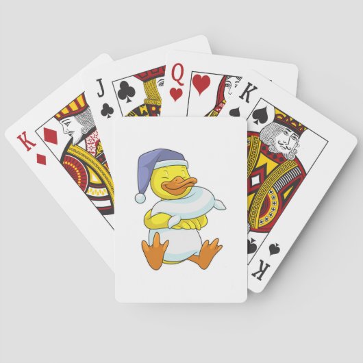 Duck bij Sleeping met Nightcap Pokerkaarten (Achterkant)