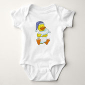 Duck bij Sleeping met Nightcap Romper (Voorkant)