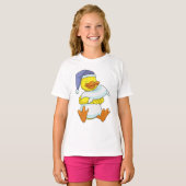 Duck bij Sleeping met Nightcap T-shirt (Voorkant volledig)