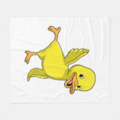 Duck bij Yoga Stretching Fleece Deken (Voorkant (Horizontaal))