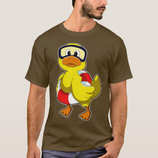 Duck bij Zwemmen met Zwemring Duikbril T-shirt