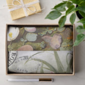 Duck Bird Decoupage Bloemen Frans Postmerk  Tissuepapier (Geschenk)