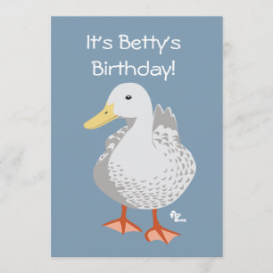 Duck Birthday Uitnodiging