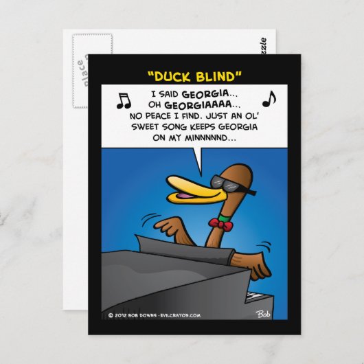 "Duck Blind" Briefkaart (Voorkant / Achterkant)