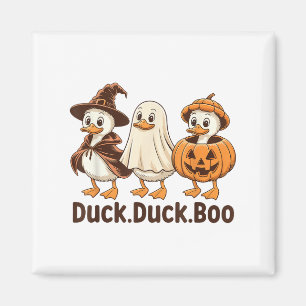 Duck Boo Grappig Schattige Spooky Halloween Retro Magneet