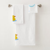 Duck bubbels badkamer handdoek set (Insitu)