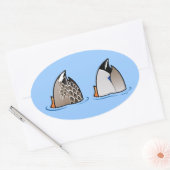 Duck Butts Ovale Sticker (Envelop)