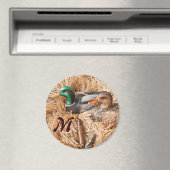Duck Call Mallard Drake Monogram Initiaal Magnet Magneet (Insitu (Vaatwasser))