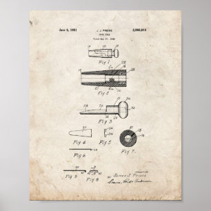 Duck Call Patent - Oude kijk Poster