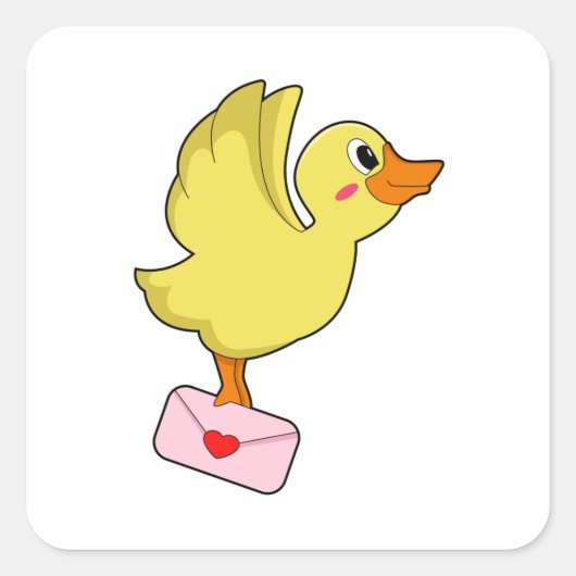 Duck Carrier-duivel Vierkante Sticker (Voorkant)