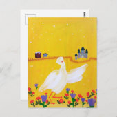 Duck, Castle en Flowers Briefkaart (Voorkant / Achterkant)
