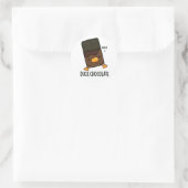 Duck Chocolate Funny Dark Chocolate Pun Ronde Sticker (Tas)