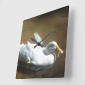 Duck Clock Vierkante Klok (Hoek)