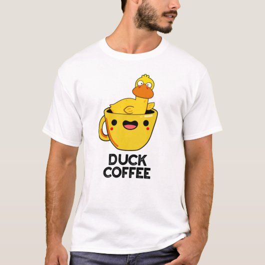 Duck Coffee Funny Drink Pun T-shirt (Voorkant)