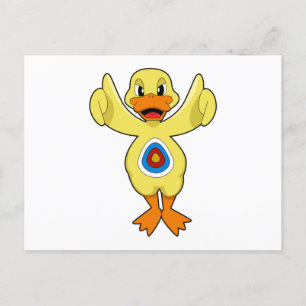 Duck Darts Bullseye Briefkaart