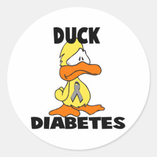 Duck Diabetes Ronde Sticker