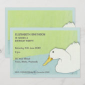 Duck Dip Birthday Party Invitation Kaart (Voorkant / Achterkant)