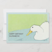 Duck Dip Birthday Party Invitation Kaart (Achterkant)