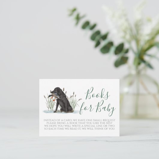 Duck Dog Baby shower Green Book Request Kaart (Staand voorkant)