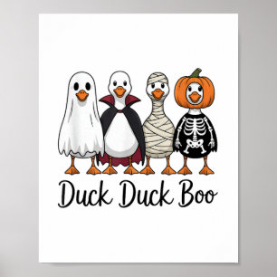 Duck Duck Boo Funny Goose Halloween Kostuum _1 Poster