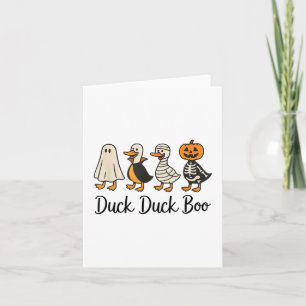 Duck Duck Boo Kostuum Funny Goose Halloween _1 Kaart