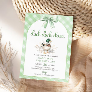 Duck Duck Deuce 2e verjaardag uitnodiging