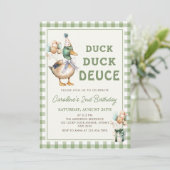 Duck Duck Deuce Balloon Invitation du 2e anniversa (Debout devant)