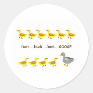 Duck Duck Goose Ronde Sticker