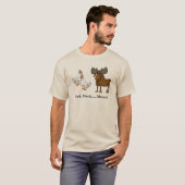 Duck, Duck Moose Funny Mannen/Boys Hunting T shirt (Voorkant volledig)