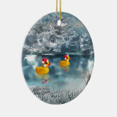 Duck Duo-kerstkeramiek Keramisch Ornament (Rechts)