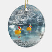 Duck Duo Kerstmis 2 keramisch sieraad Keramisch Ornament (Links)