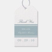 Duck Egg Blue Modern Wedding Cadeaulabel (Voorkant)