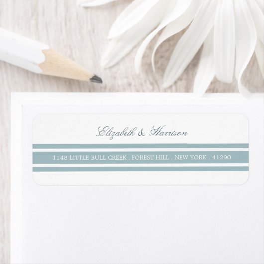 Duck Egg Blue Modern Wedding Etiket (Insitu)