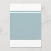 Duck Egg Blue Modern Wedding Menu (Achterkant)